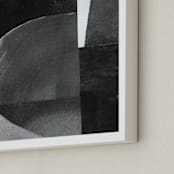 "Construct 32" - Art Print in Black & White by Ashleigh Ninos - Frame Close-up