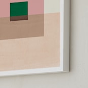 "Neutral Shades" - Art Print in Peach by Baumbirdy - Frame Close-up