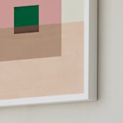 "Neutral Shades" - Art Print in Peach by Baumbirdy - Frame Close-up
