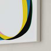 "Rings 1" - Art Print in MId Century Modern Primary by Christina Flowers - Frame Close-up