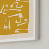 "Floor Plan" - Art Print in Honey by Beth Vassalo - Frame Close-up