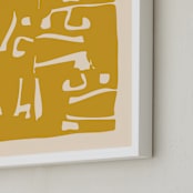 "Floor Plan" - Art Print in Honey by Beth Vassalo - Frame Close-up
