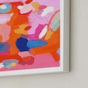 "Orange Rush" - Art Print in orange by Lisa McLean - Frame Close-up