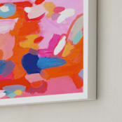 "Orange Rush" - Art Print in orange by Lisa McLean - Frame Close-up