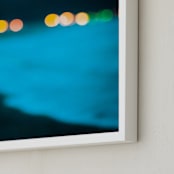 "Twinkling light" - Art Print in Coastal Blue by Lindsay Ferraris Photography - Frame Close-up
