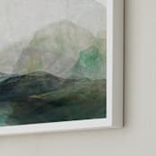 "Finding Balance No. 1" - Art Print in Emerald by Karen Kardatzke - Frame Close-up