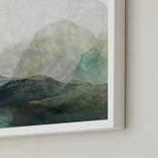 "Finding Balance No. 1" - Art Print in Emerald by Karen Kardatzke - Frame Close-up