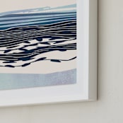 "Seascape I" - Art Print in marine by Tatjana Koraksic - Frame Close-up