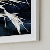 "Midnight Nature I" - Art Print in Deep Blue by Tanya Lee Design - Frame Close-up