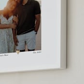 "With a Heart: Foil Framed Photo" - Foil Framed Photo in Gold by Laura Hamm - Frame Close-up