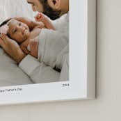 "Best Dad" - Framed Photo in White by JoAnn Jinks - Frame Close-up