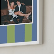 "Striped Mat: Framed Photo" - Framed Photo in Kiwi by Cindy Reynolds - Frame Close-up