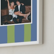 "Striped Mat: Framed Photo" - Framed Photo in Kiwi by Cindy Reynolds - Frame Close-up