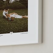 "With a Heart: Portrait Framed Photo" - Framed Photo in Taupe by Laura Hamm - Frame Close-up