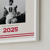"Team Grad: Portrait Framed Photo" - Framed Photo in Cherry by Louise Kay - Frame Close-up