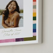 "Colorful Tiles: Portrait Framed Photo" - Framed Photo in Olive by Sierra Lee - Frame Close-up