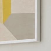 "The light" - Art Print in Yellow by Jennifer Morehead - Frame Close-up
