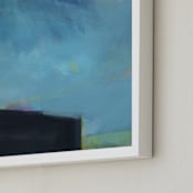 "Deep Dive" - Art Print in Dive Blue by AlisonJerry - Frame Close-up