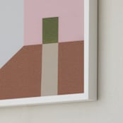 "Room Walls" - Art Print in Dusty Pink by Elliot Stokes - Frame Close-up