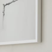 "Twig- Solitude 01" - Art Print in Light Grey by jinseikou - Frame Close-up