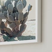 "Blue Cactus" - Art Print in Desert Blue by Wilder California - Frame Close-up