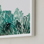 "Shrubbery" - Art Print in Green by Kanika Mathur - Frame Close-up