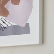 "Mixed Materials" - Art Print in Dust by Kristine Sarley - Frame Close-up