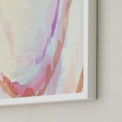 "At The Edge" - Art Print in Coral Rust by Grace Kreinbrink - Frame Close-up