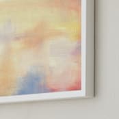 "Red Rising Sun 1" - Art Print in Morning Yellow by Susanne Kasielke - Frame Close-up