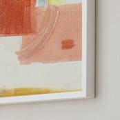 "Red Circle Composition" - Art Print in Rusted Garnet by KATE QUALE - Frame Close-up