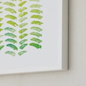 "Bok Choi Print No. 2" - Art Print in Spring Green by Susie Allen - Frame Close-up