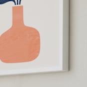 "Modern Vase #1" - Art Print in Blush by Field and Sky - Frame Close-up