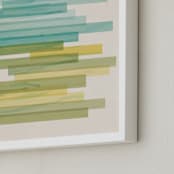 "Stacked Horizon" - Art Print in Horzion Blue by Jennifer Morehead - Frame Close-up