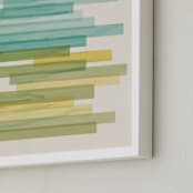 "Stacked Horizon" - Art Print in Horzion Blue by Jennifer Morehead - Frame Close-up