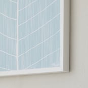 "Leaf Study" - Art Print in Sky by Kristie Kern - Frame Close-up