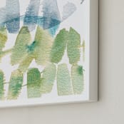 "Subtle Overlap" - Art Print in Leaf by Kelly Ventura - Frame Close-up