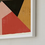 "Geo Abstract" - Art Print in Urban Red by Angel Walker - Frame Close-up