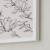 "magnolia study" - Art Print in peach by Qing Ji - Frame Close-up