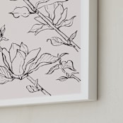 "magnolia study" - Art Print in peach by Qing Ji - Frame Close-up