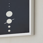 "Planetary Neighbors" - Art Print in Space Grey by GeekInk Design - Frame Close-up