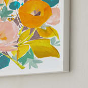 "Upward" - Art Print in Blue green by Jess Franks - Frame Close-up