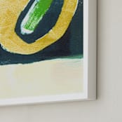 "Orange Circle" - Art Print in Apricot Orange by KATE QUALE - Frame Close-up