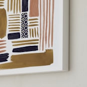 "Staccato" - Art Print in Nude Navy by Meg Gleason - Frame Close-up
