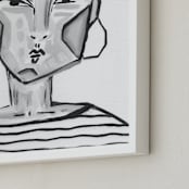 "Lady Gray" - Art Print in Grey by Juniper Briggs - Frame Close-up