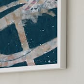 "Black Axis" - Art Print in Deep Blue by Misty Hughes - Frame Close-up