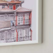 "Portugal" - Art Print in Unique Red by Viktoria Eperjesi - Frame Close-up