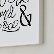 "Nice Work" - Art Print in White by Heather Francisco - Frame Close-up