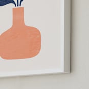 "Modern Vase #1" - Art Print in Blush by Field and Sky - Frame Close-up