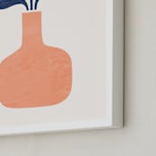 "Modern Vase #1" - Art Print in Blush by Field and Sky - Frame Close-up