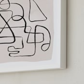 "Connected" - Art Print in Blush by Creo Study - Frame Close-up